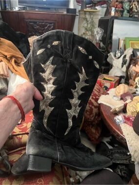 Newport News Black and Cream Ankle Boot